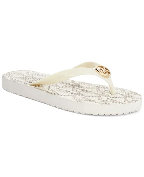 dillards white rainbow color michael kors flip flops|MICHAEL Michael Kors MK Flip Flops .